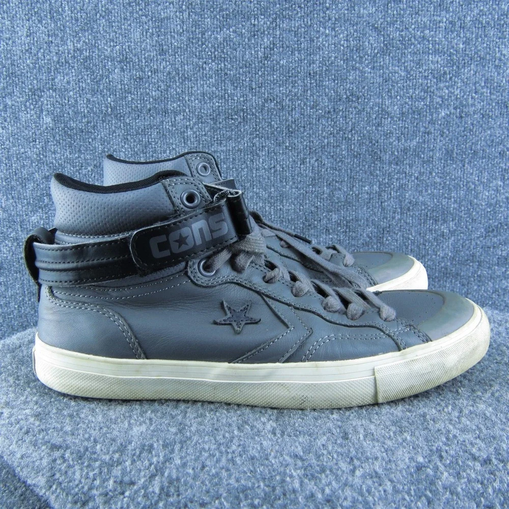 Converse CONS Men Sneaker Shoes Gray Leather Lace Up Size 8‎ Medium